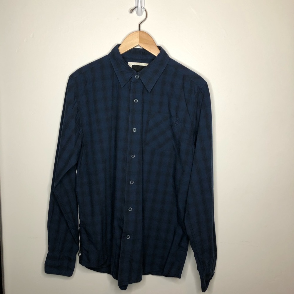 Zoo York Dark Blue Plaid Dress Shirt